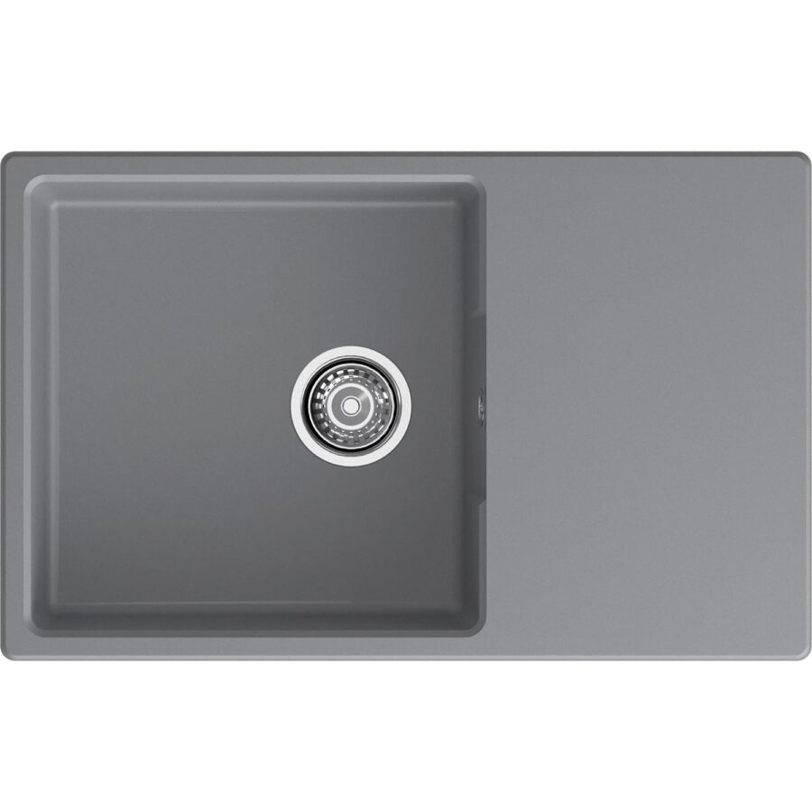 Кухонная мойка GRANFEST URBAN 678L dark gray 1-чаша+крыло 780*490мм, монтаж: врезной, материал: кварц, цвет: темно-серый
