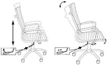 Кресло руководителя Бюрократ CH-883 черный эко.кожа крестов. металл хром — изображение 3