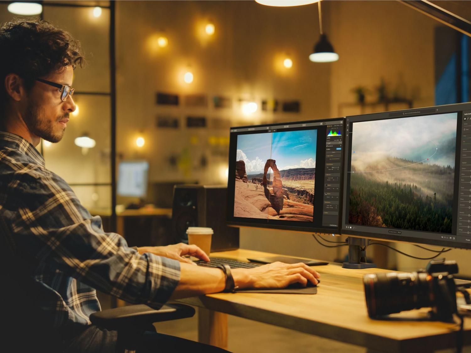 Кронштейн для мониторов Onkron G140 черный 13"-32" макс.16кг настольный поворот и наклон верт.перемещ. — изображение 2