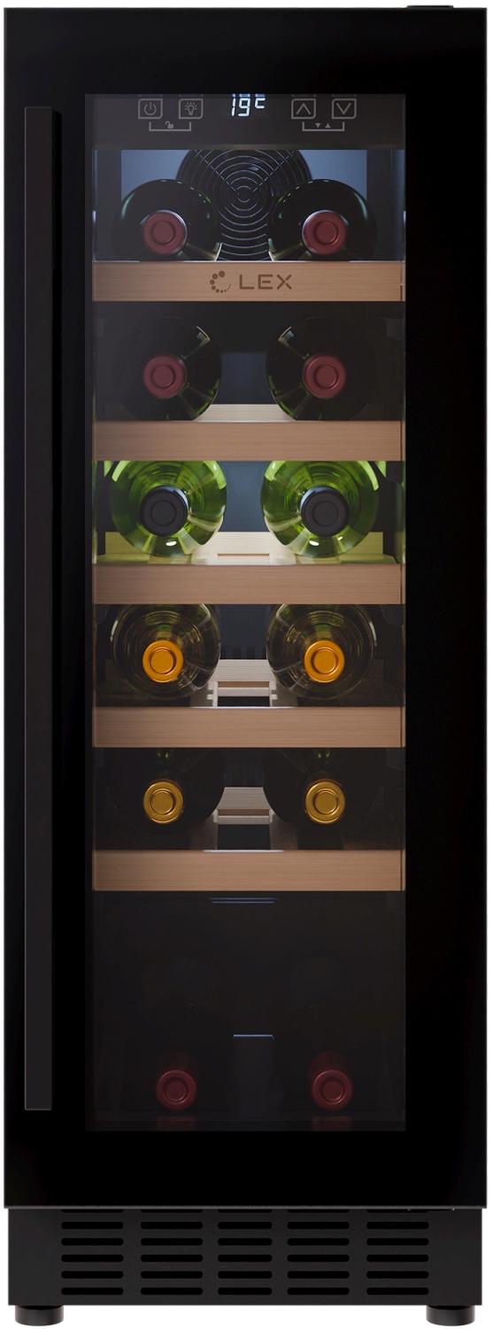 Винный шкаф Lex LWD3020BL 1-нокамерн. черный