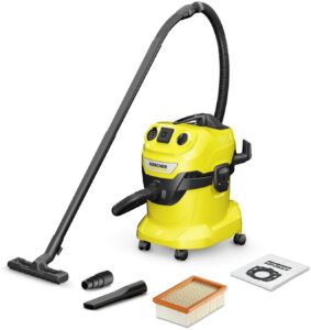 Купить Строительный пылесос Karcher WD 4 P V-20/5/22 1000Вт (уборка: сухая/сбор воды/выдув) желтый - 4D-14037911 из реестра по лучшей цене