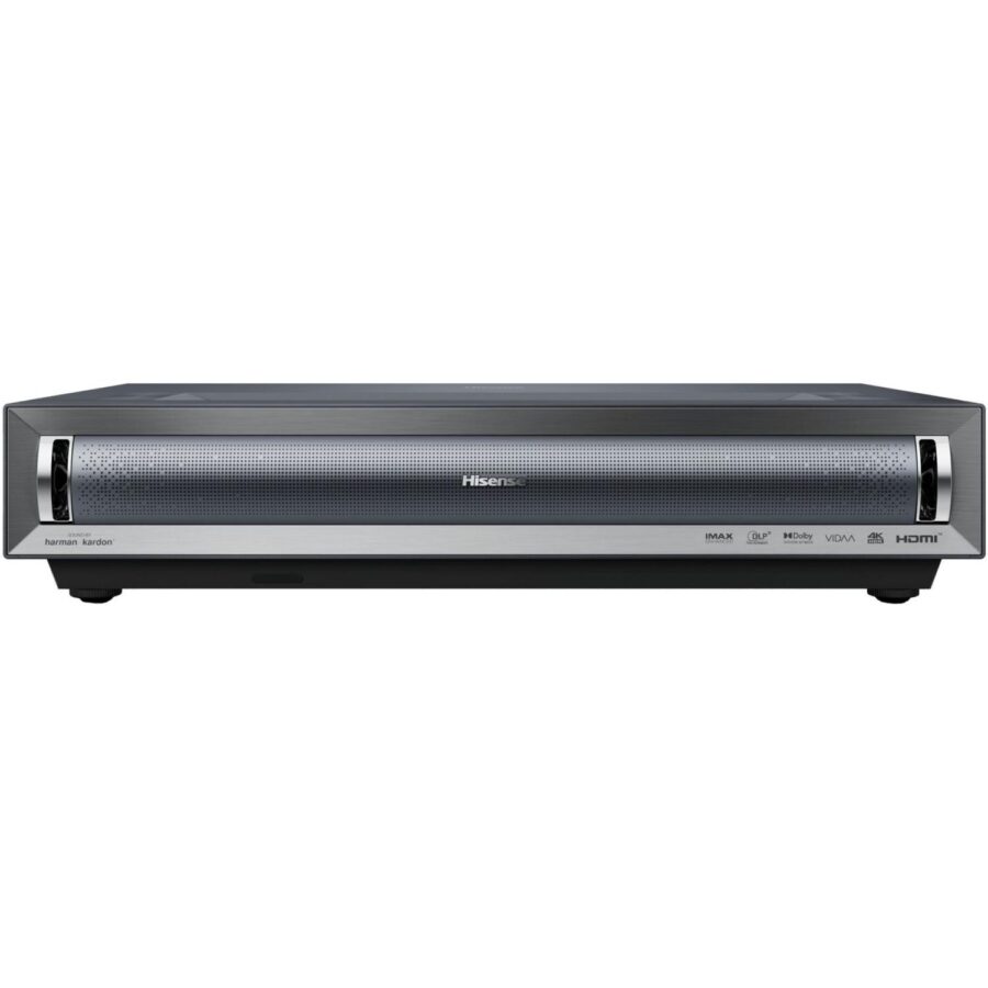 Лазерный проектор TV 120'' Hisense/ 80~150", Projector Triple-Chroma, 4K UHD, 25 000ч, 3000Лм, 4K@60Hz, 2K@240Hz, 2K@120Hz, 15W x 2 + 10w ? 2 treble, VIDAA U7.6, Voice assistant, HDMI 2.1x2, HDMI 2.0x1, USB 3.0x1, USB 2.0x1, Bluetooth, WiFi, AirPlay 2