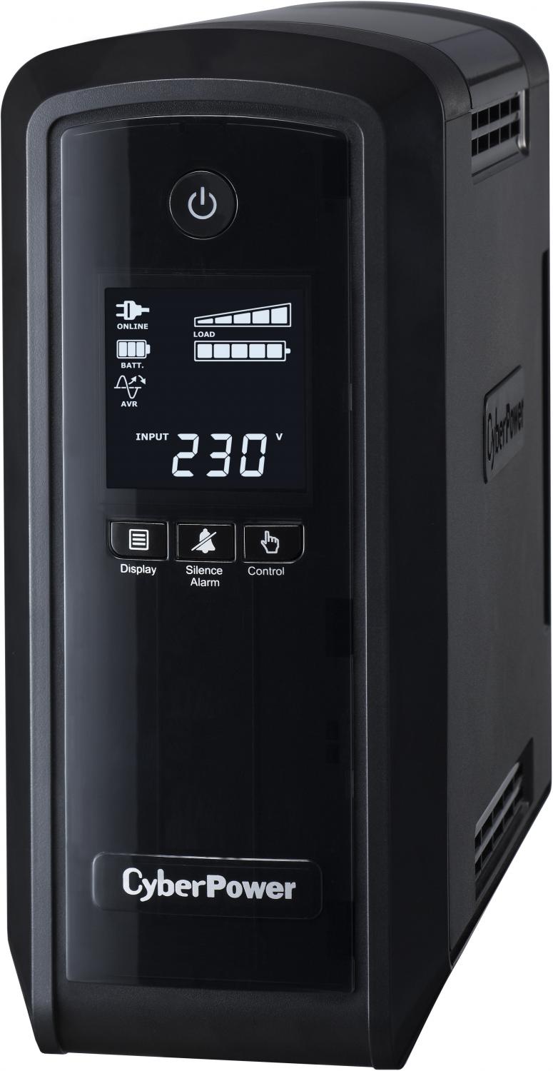 ИБП CyberPower CP900EPFCLCD, Line-Interactive, 900VA/540W, 6 Schuko розеток, USB, RJ11/RJ45, LCD дисплей, Black, 0.33х0.36х0.2м., 8.3кг./ UPS Line-Interactive CyberPower CP900EPFCLCD 900VA/540W USB/RJ11/45 (6 EURO), с чистым синусом при работе от АКБ
