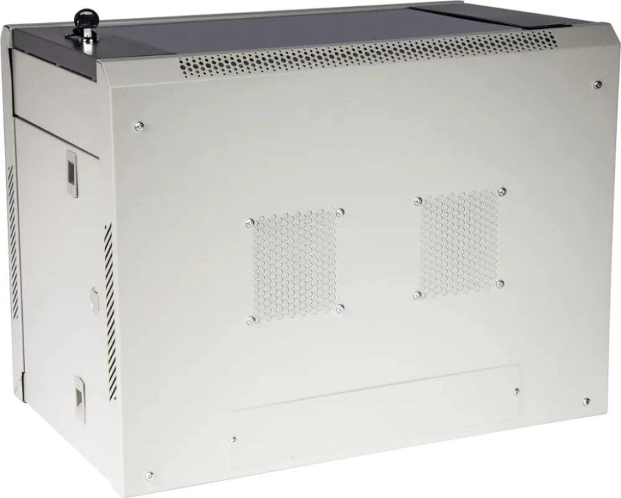 Шкаф коммутационный Lanmaster (TWT-CBWPG-12U-6X6-GY) настенный 12U 600x600мм пер.дв.стекл 60кг серый — изображение 3