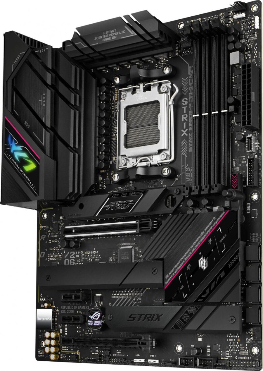 Материнская плата Asus ROG STRIX B650E-F GAMING WIFI SocketAM5 AMD B650 4xDDR5 ATX AC`97 8ch(7.1) 2.5Gg RAID+HDMI+DP — изображение 3