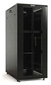 Купить Шкаф коммутационный Hyperline (TTBR-4266-DD-RAL9004) напольный 42U 600x600мм пер.дв.перфор. задн.дв.перфор. 2 бок.пан. 800кг черный 510мм 2055мм IP20 сталь - 4D-12665241 из реестра по лучшей цене