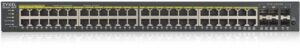 Купить Коммутатор/ ZYXEL GS1920-48HPv2 Hybrid Smart switch PoE+ ZYXEL Nebula Flex, 44xGE PoE+, 4xCombo (SFP/RJ-45 PoE+), 2xSFP, budget PoE 375W, Standalone / cloud management - 4D-9614393 из реестра по лучшей цене