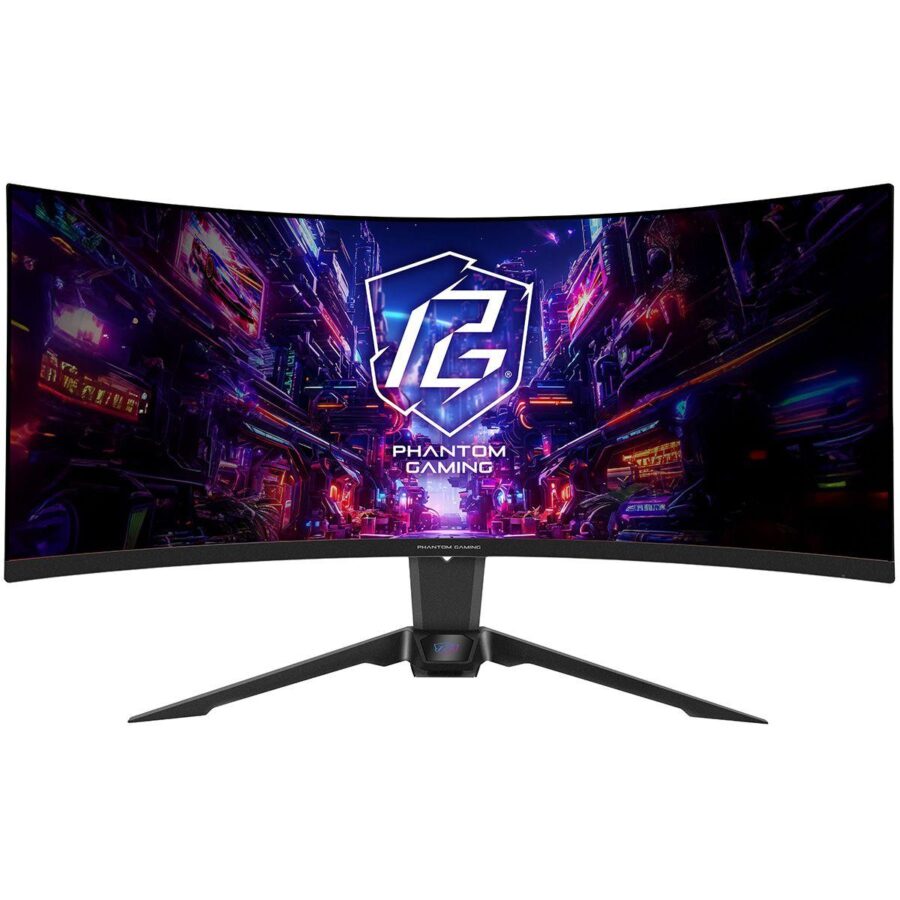 Монитор 34" ASRock Phantom Gaming PG34QRT2B Black (VA, 3440x1440, HDMI+HDMI+DP+Type C, 1 ms, 178°/178°, 500 cd/m, 3000:1, 180Hz, HDR400, MM, Curved 1500R, Height adjustment) — изображение 2