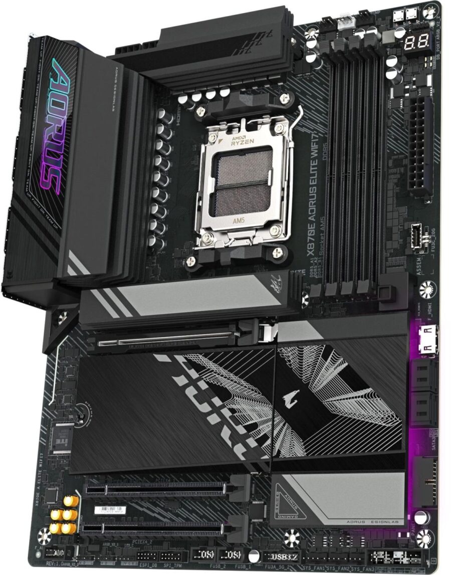 Материнская плата Gigabyte X870E A ELITE WIFI7 SocketAM5 AMD X870 4xDDR5 ATX AC`97 8ch(7.1) 2.5Gg RAID+HDMI — изображение 3