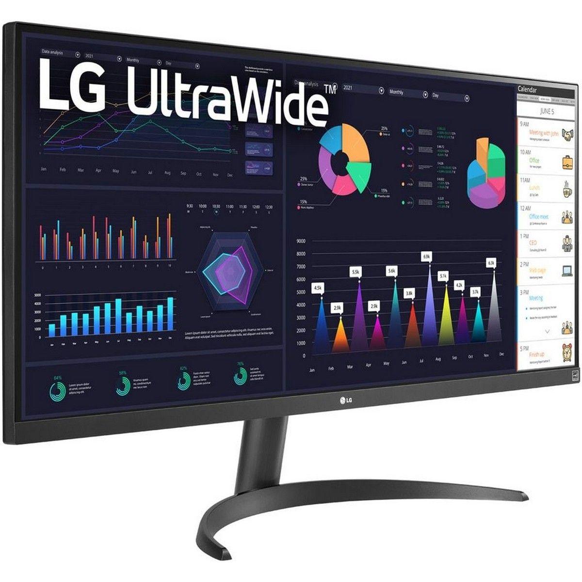 Монитор 34" LG 34WQ500-B Grey (IPS, 2560x1080, HDMI+DP, 5 ms, 178°/178°, 400 cd/m, 1000:1, 100Hz) — изображение 4