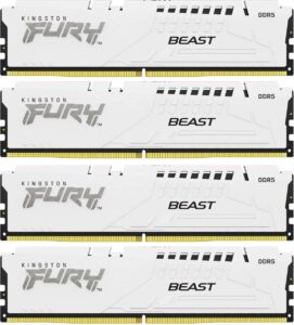 Купить Память оперативная/ Kingston 64GB 6000MT/s DDR5 CL40 DIMM (Kit of 4) FURY Beast White XMP - 4D-14786316 из реестра по лучшей цене