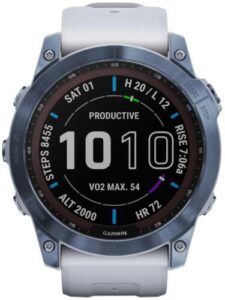 Купить Смарт-часы Garmin Fenix 7X 1.4" корп.синий рем.белый (010-02541-15) - 4D-18977040 из реестра по лучшей цене