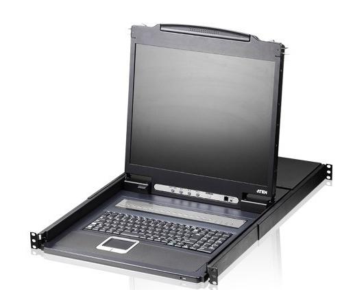 8-портовый KVM-переключатель с ЖК-дисплеем 19'' Slideaway/ SINGLE RAIL 8P PS/2-USB LCDKVM 19INCH