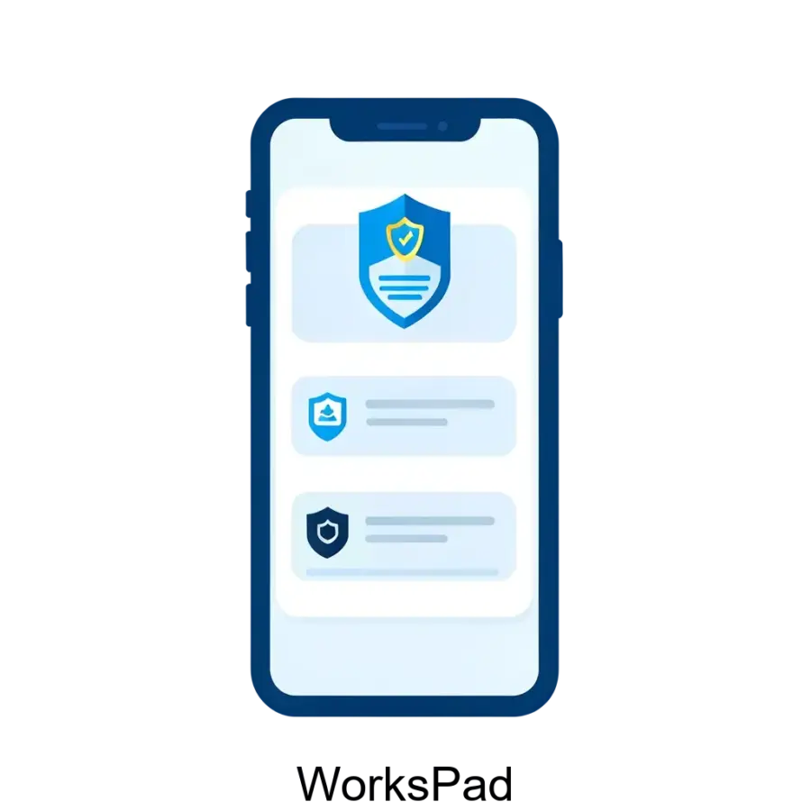WorksPad — решение охватывает все аспекты управления мобильным доступом к корпоративным ресурсам, предоставляя надежную защиту данных и доступ без ограничения времени и места.