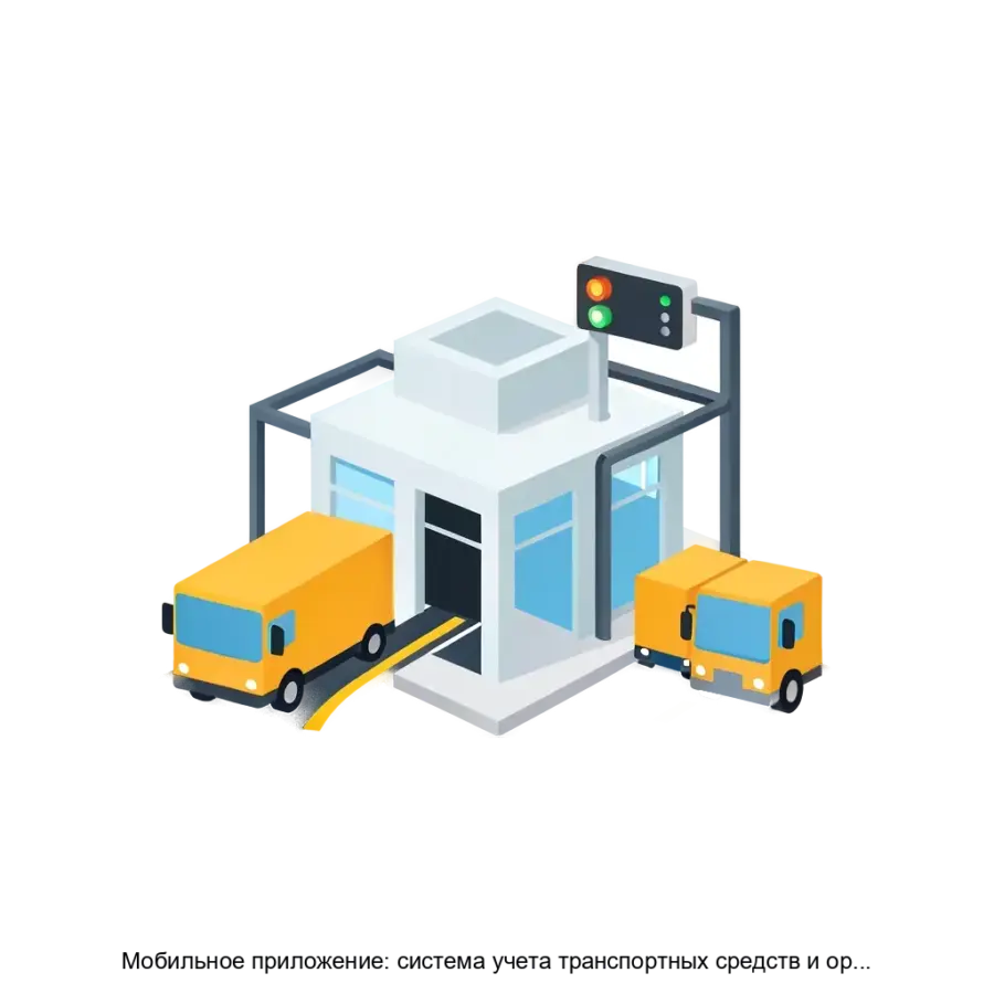 Программный продукт "Мобильное приложение: система учета транспортных средств и организации работы на объекте" предназначен для. Основная задача: контроль транспортных потоков объекта.