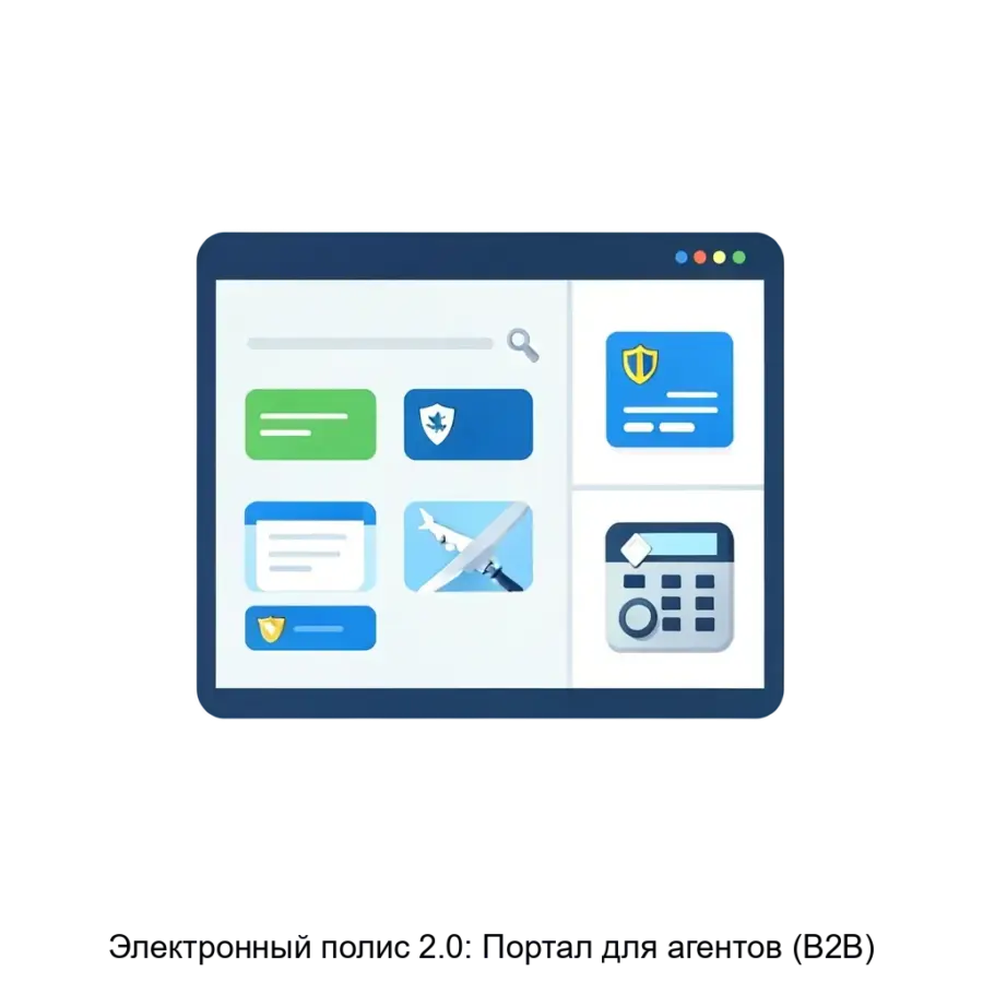 Электронный полис 2.0: Портал для агентов (B2B) представляет собой современное решение для автоматизации агентских продаж в страховых компаниях. Основная задача: удобный онлайн-портал оформления страховок.