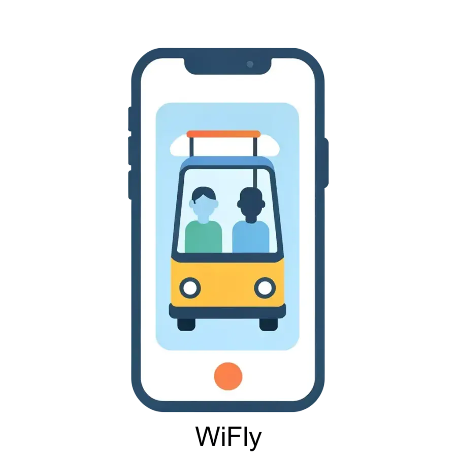 WiFly — Программное обеспечение предназначено для пользователей, желающих получить доступ к видео, аудио и другим цифровым ресурсам во время поездки. Основная задача: мобильный инфоразвлекатель для транспорта.