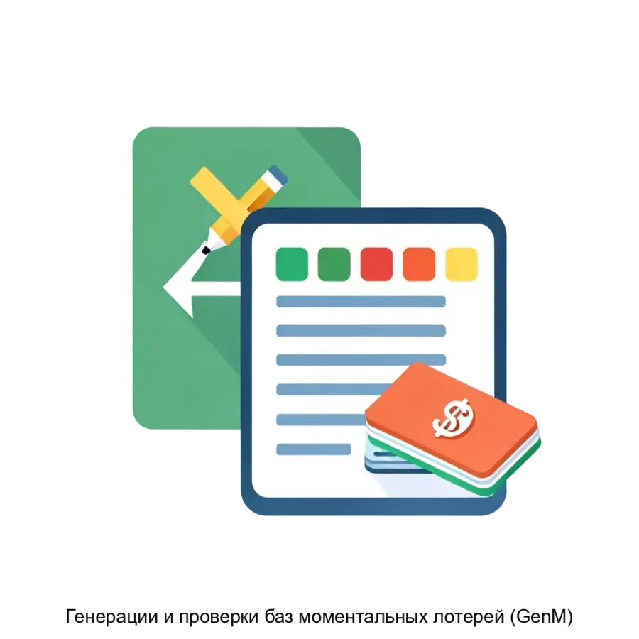 Генерации и проверки баз моментальных лотерей (GenM) — Программный комплекс «Генерации и проверки баз моментальных лотерей» (Gen-M) представляет собой решение для управления процессами генерации и проверки лотереек в.