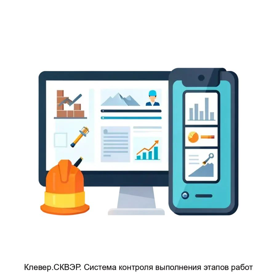 Клевер.СКВЭР. Система контроля выполнения этапов работ — Система контроля выполненных этапов работ. Основная задача: автоматизированный контроль строительных проектов.