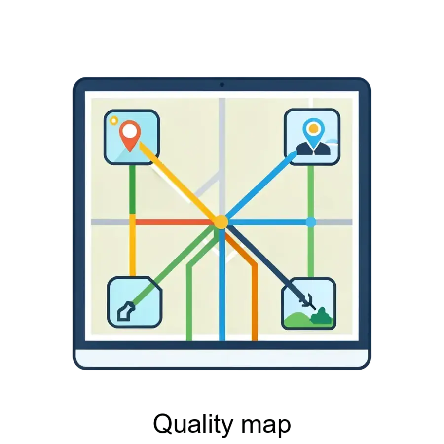 Quality map — Комплекс позволяет пользователям визуализировать, создавать, редактировать и хранить векторные и растровые карты, схемы и планы инженерных сетей в необходимом формате.