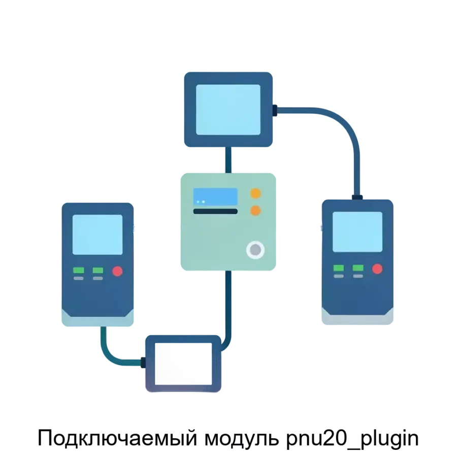 Подключаемый модуль pnu20_plugin представляет собой специализированное программное обеспечение. Основная задача: модуль связи с устройствами платформы ПНУ.