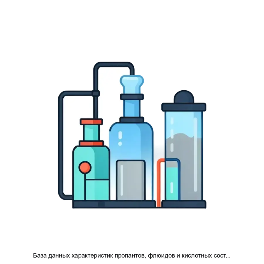 База данных характеристик пропантов, флюидов и кислотных составов, применяемых при гидроразрыве пласта. Основная задача: оптимизация ГРП через анализ компонентов.