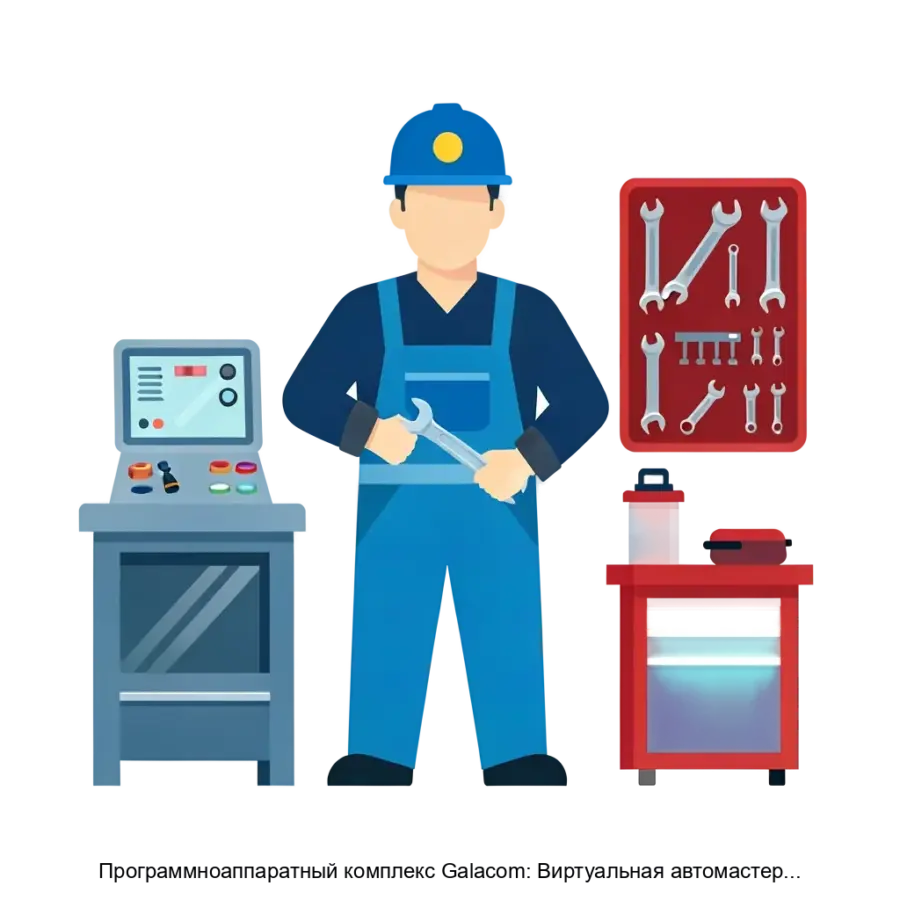 Программноаппаратный комплекс Galacom: Виртуальная автомастерская, Виртуальная покраска , Виртуальная сварка, Буровая установка — Программно-аппаратный комплекс Galacom включает в себя ряд виртуальных тренажеров.