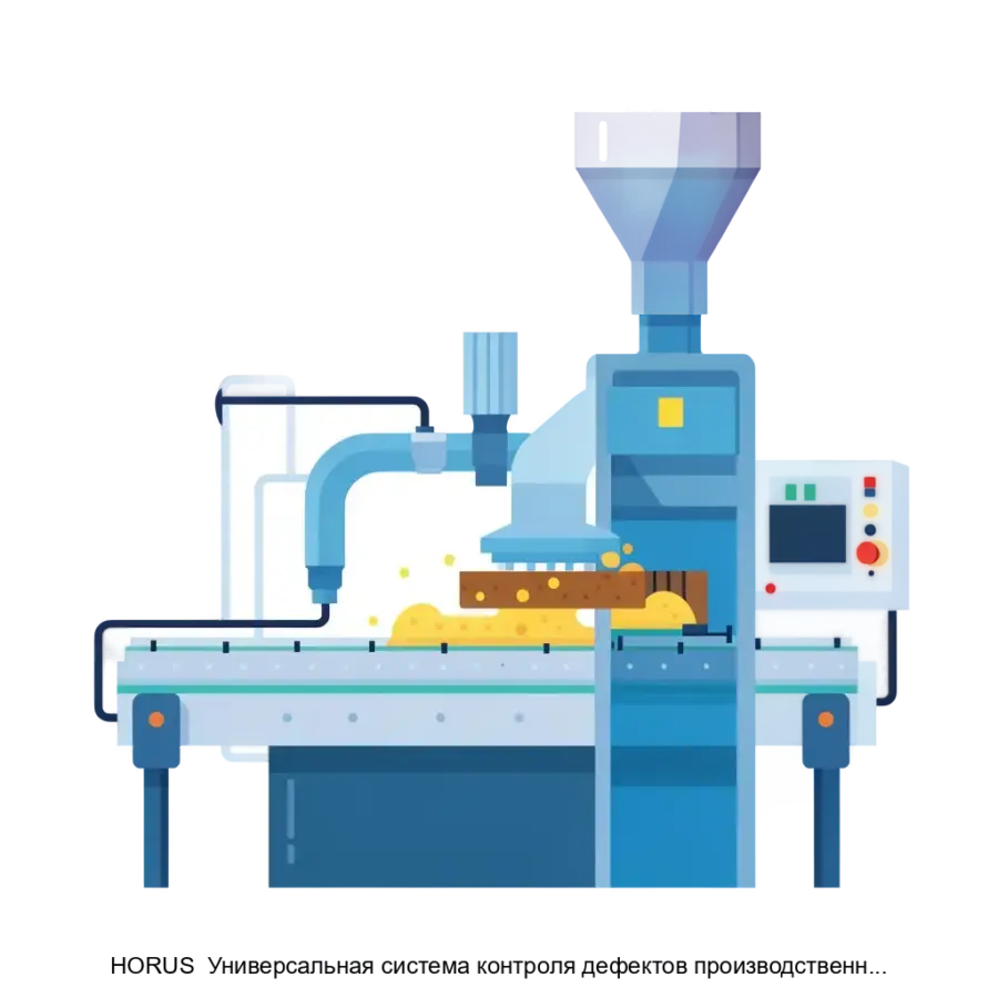 HORUS Универсальная система контроля дефектов производственных линий с функционалом автоматического контроля дефектов продукции, сканирования кодов маркировки.