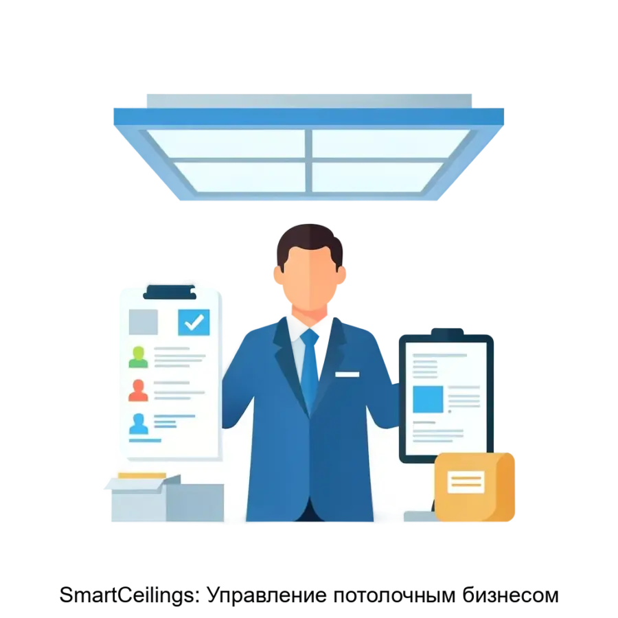 SmartCeilings: Управление потолочным бизнесом — Обсуждаемое решение, SmartCeilings, представляет собой полное программное обеспечение, предназначенное для управления бизнес-процессами в области потолочного бизнеса.