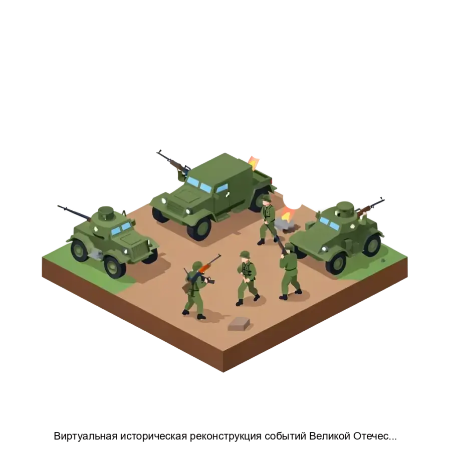 Виртуальная историческая реконструкция событий Великой Отечественной войны Путь к победе на основе интерактивных трехмерных карт с анимированными трехмерными моделями людей и боевой техники — Эти рекреации позволяют.