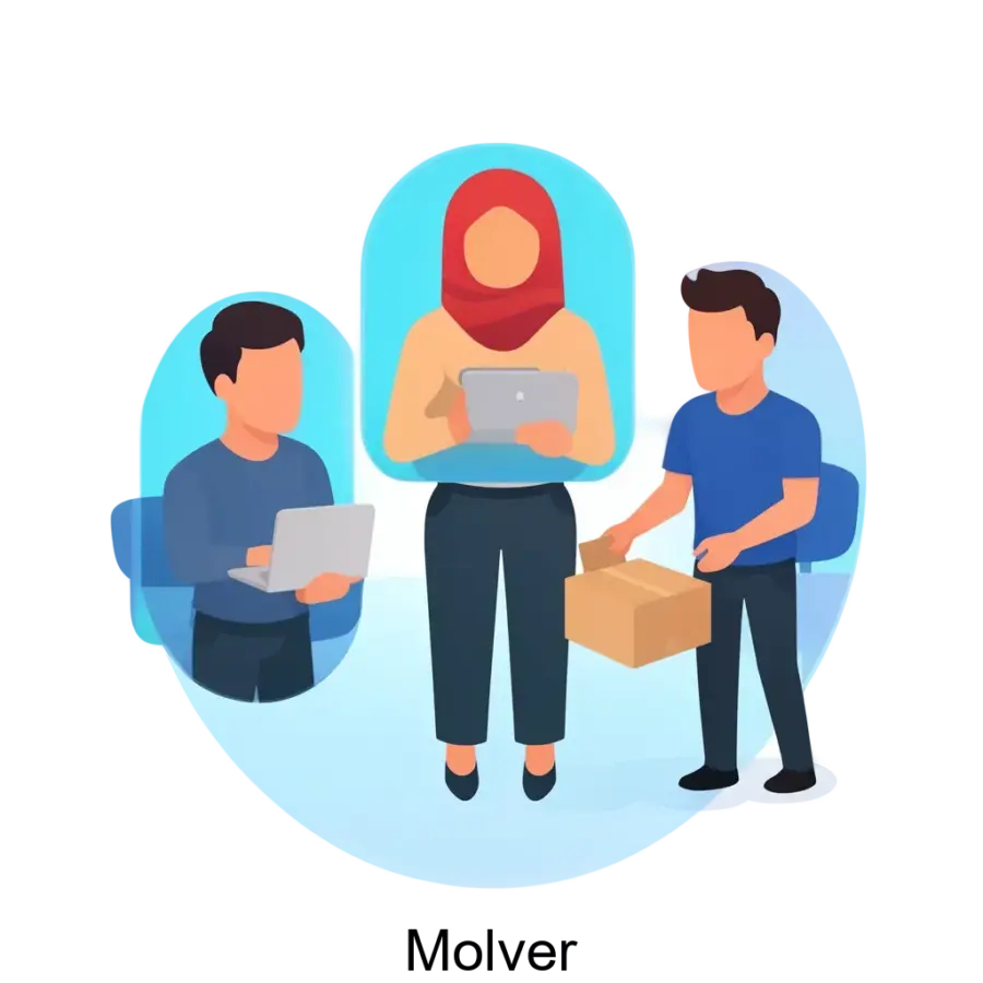 Molver представляет собой онлайн-сервис, предназначенный для обучения практическим навыкам общения с клиентами. Основная задача: практика продаж через виртуальных клиентов.