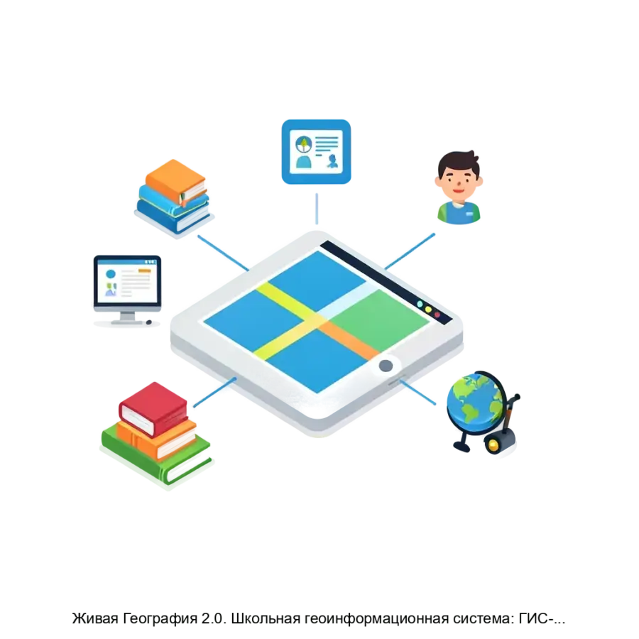 Живая География 2.0. Школьная геоинформационная система: ГИС-оболочка — Эта ГИС-оболочка обеспечивает инструменты для создания и редактирования цифровых карт, как векторных, так и растровых.