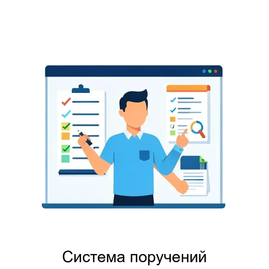 Система поручений — Представляем систему поручений, предназначенную для повышения эффективности работы команды и управления задачами. Основная задача: **Управление задачами командной эффективности.**.