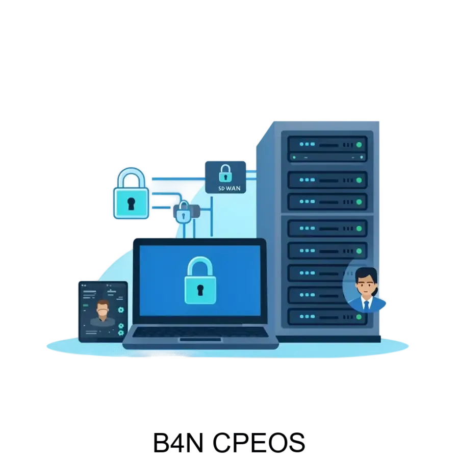 B4N CPEOS представляет собой продвинутую платформу для управления корпоративными сетями и оптимизации передачи данных. Основная задача: управление сетями с SD-WAN и безопасностью.