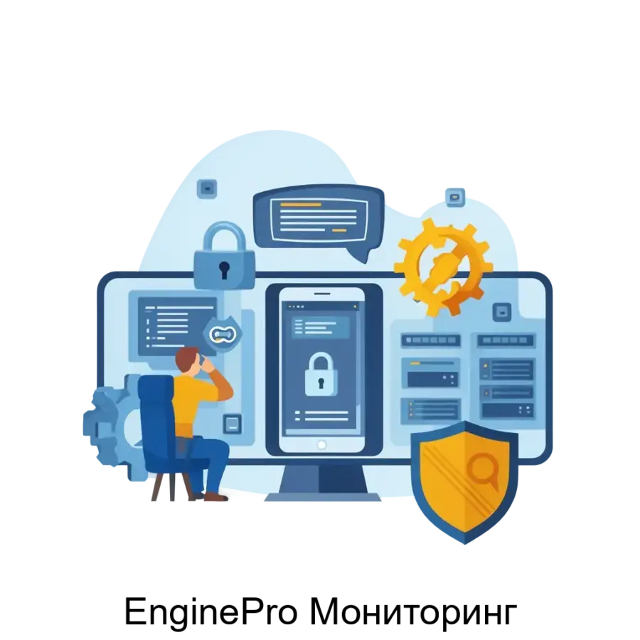 Система мониторинга в реальном времени EnginePro Мониторинг представляет собой корпоративное решение. Основная задача: корпоративная кибербезопасность с мониторингом уязвимостей и реагированием на инциденты.
