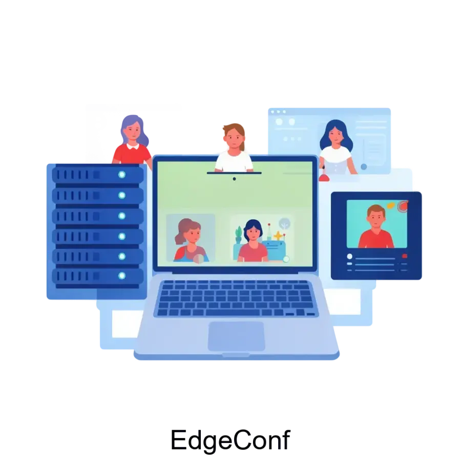 EdgeConf представляет собой мощный сервис видеозвонков, разработанный в России, который обеспечивает высокую степень интеграции с вашими собственными ресурсами и широким функционалом для удобства.