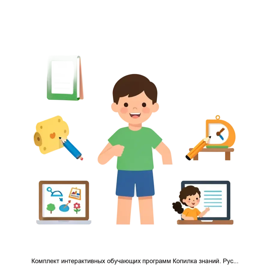 Комплект интерактивных обучающих программ Копилка знаний. Русский язык для учащихся 14 классов — Русский язык», предназначенный для учащихся 1-4 классов.