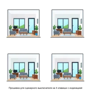 Купить Прошивка для сценарного выключателя на 4 клавиши с индикацией - ARPP-23092 из реестра по лучшей цене