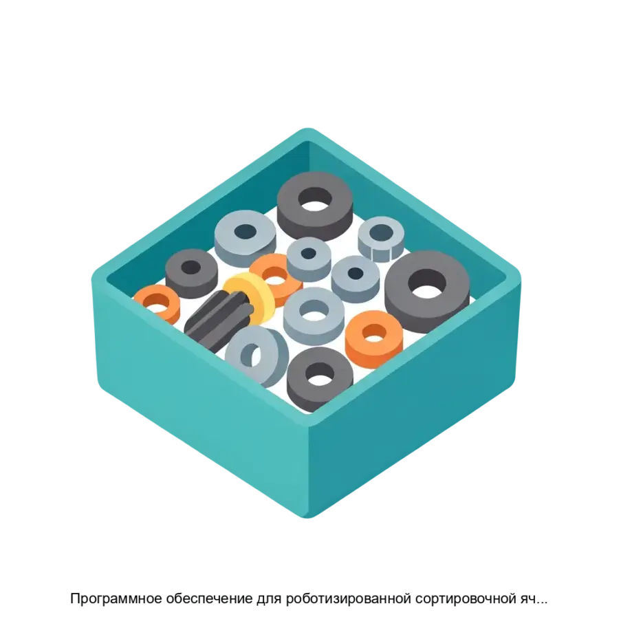 Программное обеспечение для роботизированной сортировочной ячейки изделий сложной формы - это высокотехнологичный инструмент. Основная задача: автоматизированное распознавание сортировка сложных деталей.