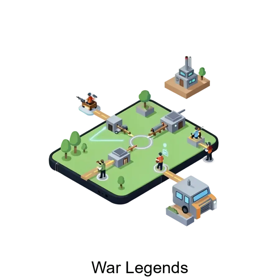 War Legends — предназначена для пользователей мобильных телефонов, смартфонов и планшетов, работающих на операционных системах Android и iOS. Основная задача: мобильная фантазийная стратегия реального времени.