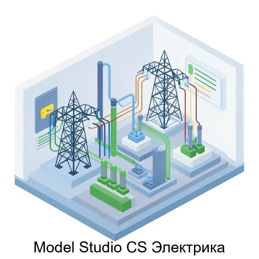 Model Studio CS Электрика представляет собой российский программный комплекс, предназначенный для разработки 3D-моделей в области электроснабжения и размещения электротехнического.