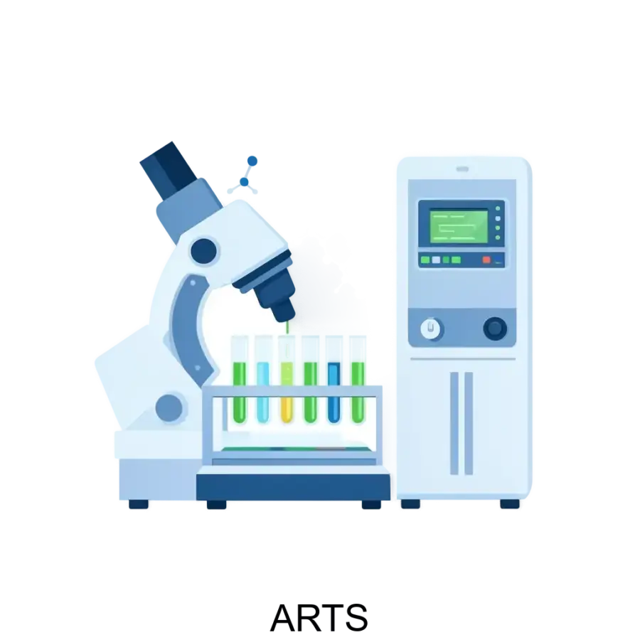 Программное обеспечение ARTS предназначено для автоматизации молекулярных исследований, включая методы ПЦР и LAMP, с использованием наборов реагентов AmpliSens®. Основная задача: молекулярная диагностика с автоматизацией.