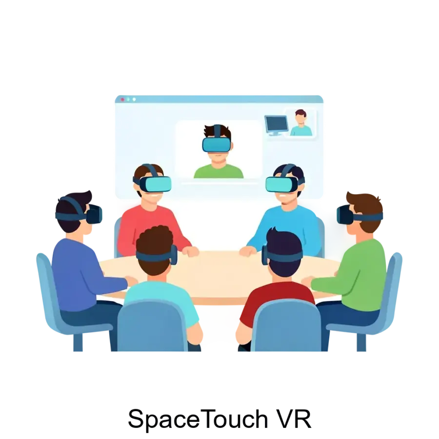 Программа SpaceTouch VR предназначена для управления синхронными показами видеоконтента на очках виртуальной реальности. Основная задача: синхронный VR-контент для групповых сеансов.