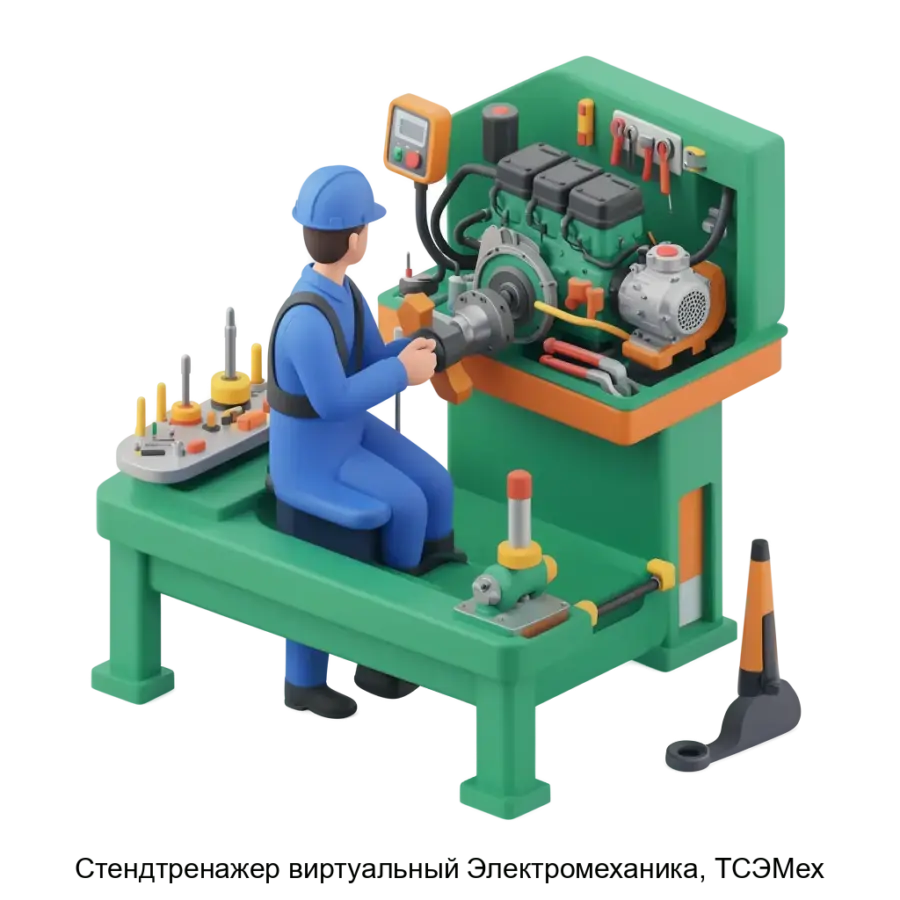 Cтендтренажер виртуальный Электромеханика, ТСЭМех — программное обеспечение обеспечивает возможность пользователям погружаться в реалистичную симуляцию рабочей среды.