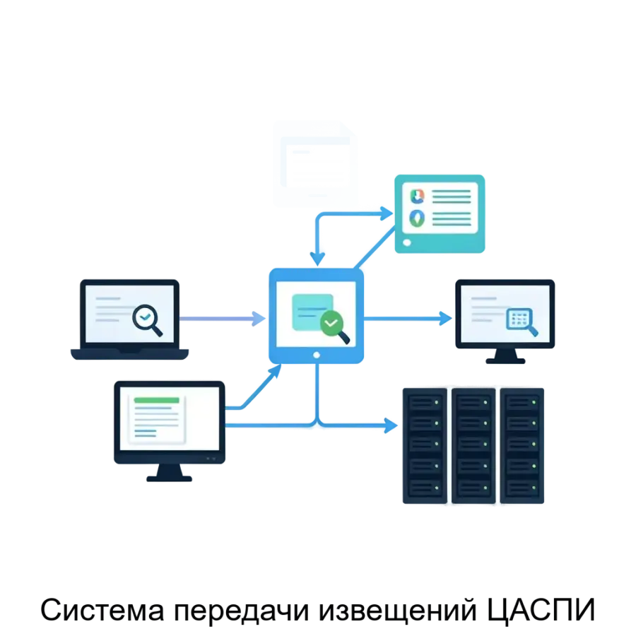 Система передачи извещений ЦАСПИ представляет собой современное программное обеспечение. Основная задача: автоматизированная передача уведомлений между системами.