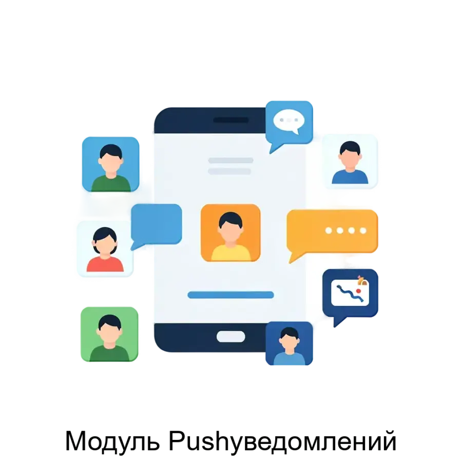 Модуль Pushуведомлений — Данный модуль позволяет осуществлять массовую отправку сообщений, обеспечивая высокий процент доставки и простоту интеграции через API.