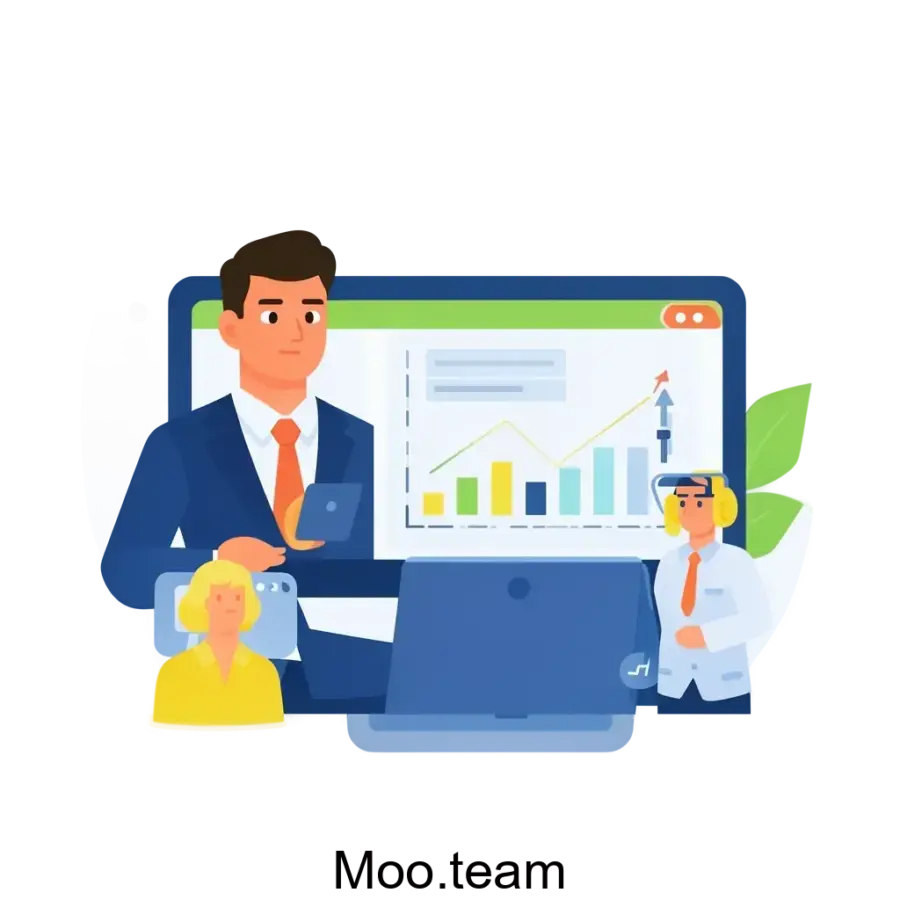 Moo.Team — это система управления командой и проектами, объединяющая в себе возможности ERP, CRM, time-tracker, менеджера паролей. Основная задача: комплексный онлайн-менеджер компании.