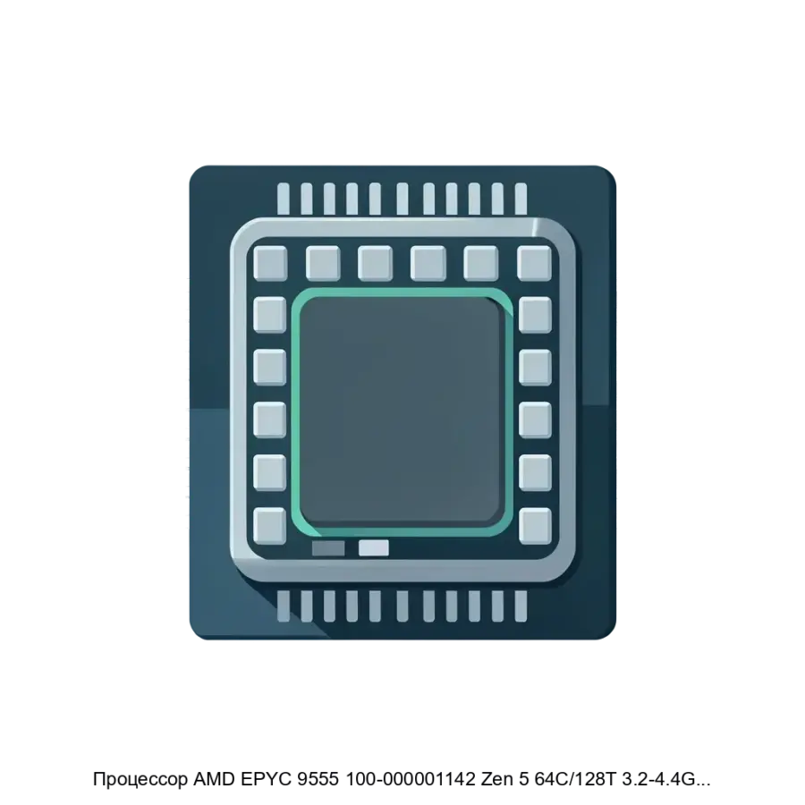 Процессор AMD EPYC 9555 100-000001142 Zen 5 64C/128T 3.2-4.4GHz (SP5, L3 256MB, 360W, 4nm) OEM — Этот процессор предлагает впечатляющую конфигурацию с 64 ядрами и 128 потоками.