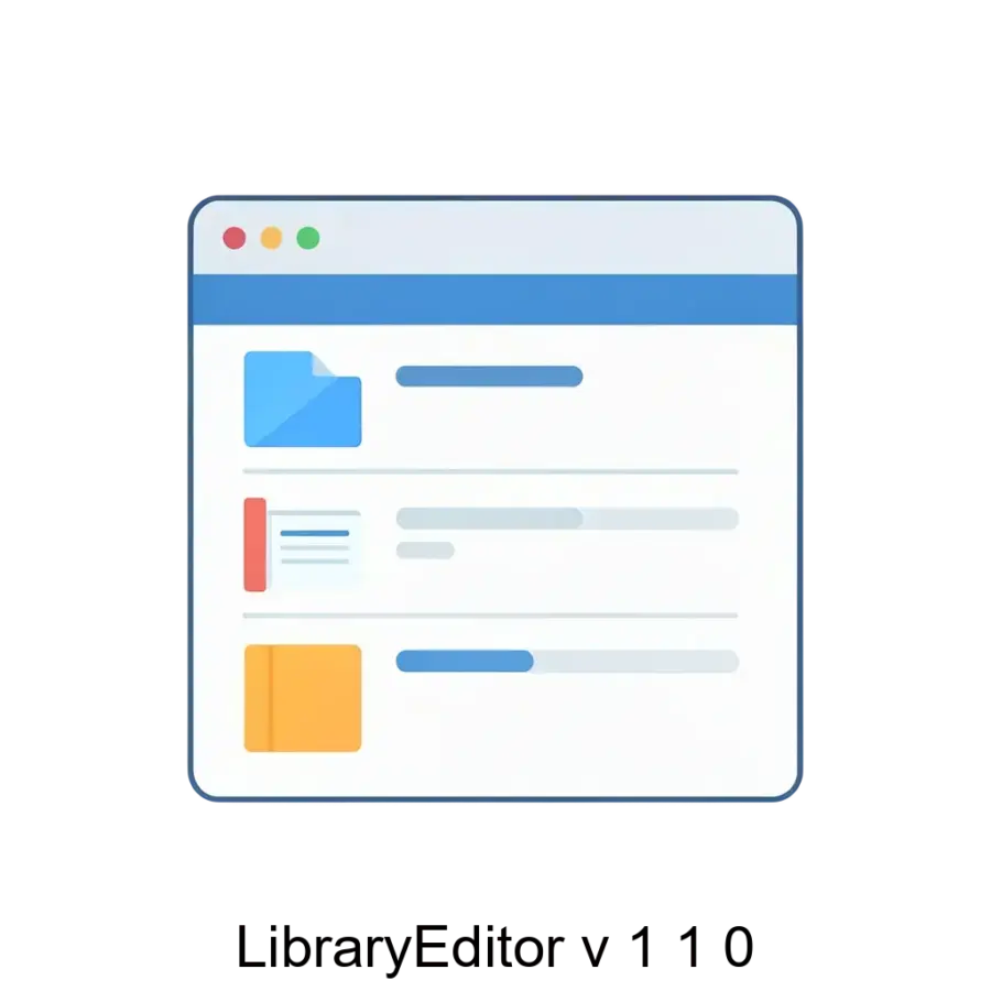 LibraryEditor v 1 1 0 — 1.1.0 представляет собой интуитивно понятное программное обеспечение, разработанное для эффективного управления и редактирования библиотек файлов.