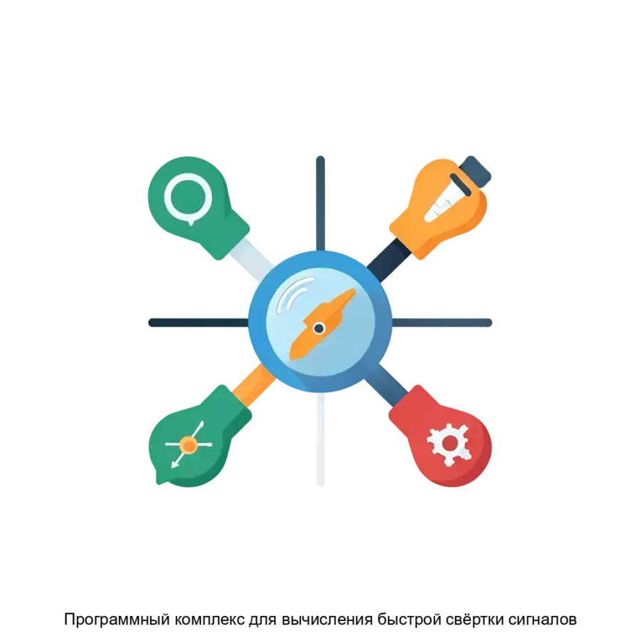 Программный комплекс для вычисления быстрой свёртки сигналов — Программа предназначается для вычисления быстрой свертки сигналов с использованием алгоритмов БПФ (схема Кули-Тьюки), Тума-Кука, Винограда.